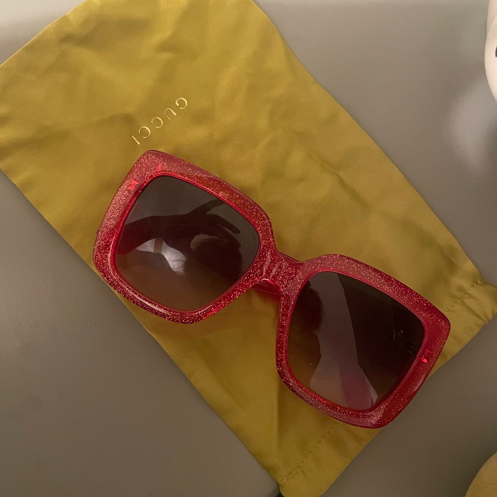 Gucci Pink Glitter Sunglasses